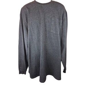 Carhartt Mens Tall Gray Crewneck Work Pocket Long Sleeve Tshirt XL